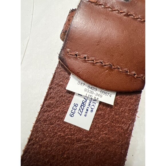 American Eagle Womens Brown Embossed Leather Belt Medium - Picture 6 of 8